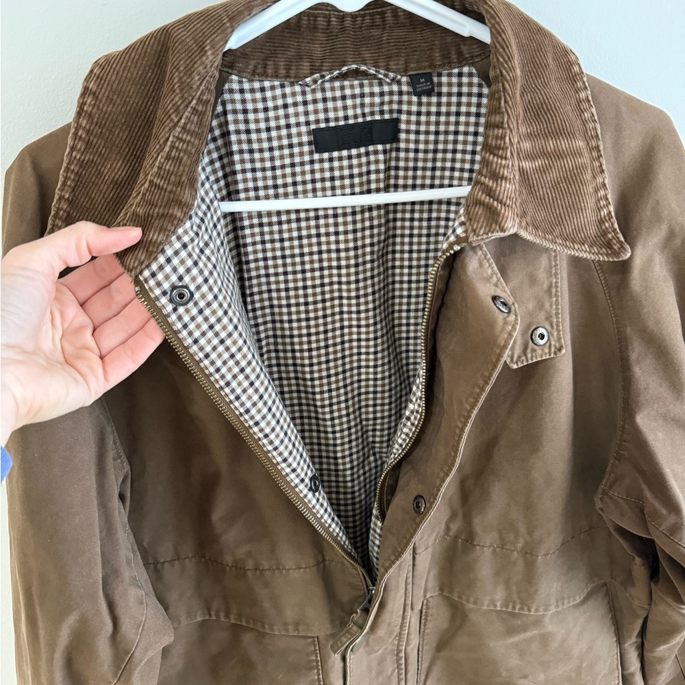 Uniqlo Utility Short Blouson Barn Jacket with Corduroy Collar - Brown - Medium - Picture 7 of 12